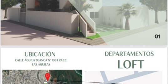 RDV 1100 «TORRE CIELO» DEPARTAMENTOS  NUEVOS EN VENTA TIPO LOFT 3 RECAMARAS   COLONIA LAS AGUILAS